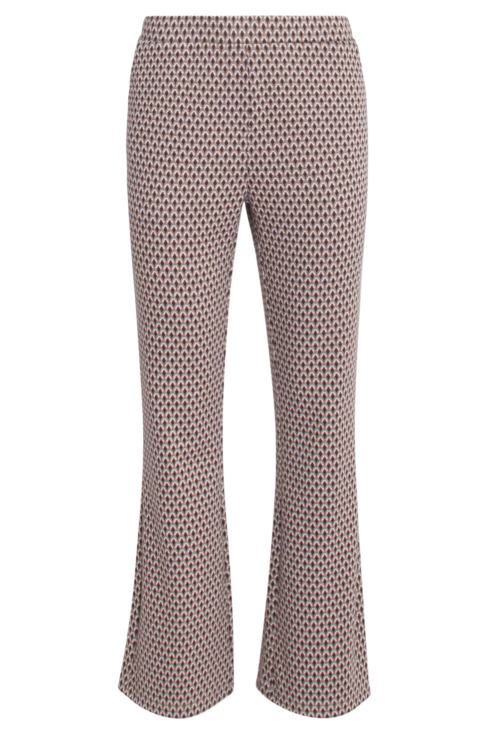 23569 Vintage Flared Pantsretro Neutraal E Print | Black-Brown