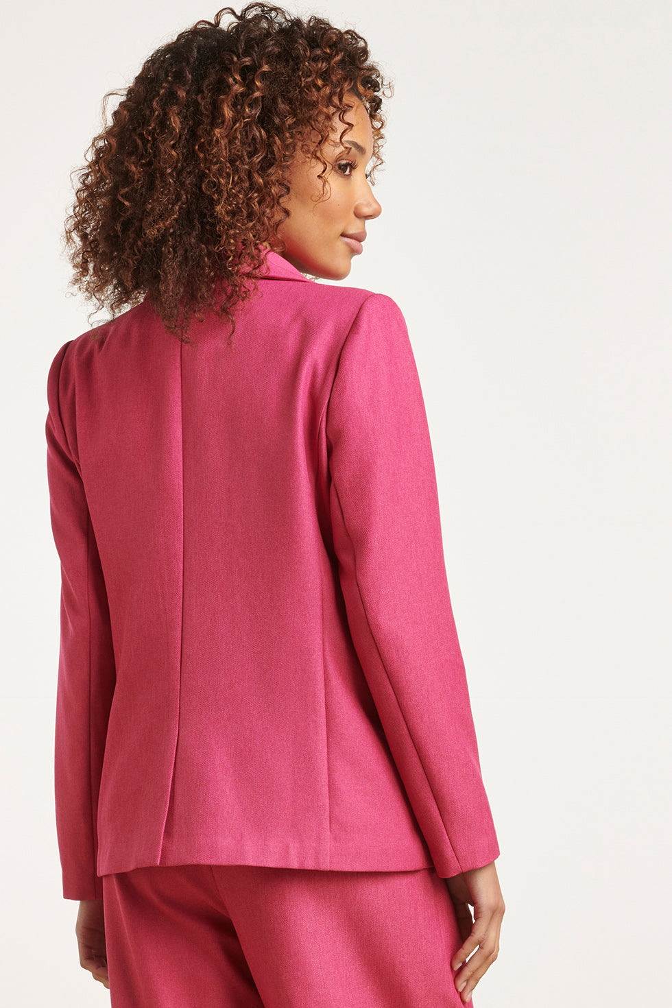 23573 Trendy Getailleerde BlazerFel Fuchsia | Pink