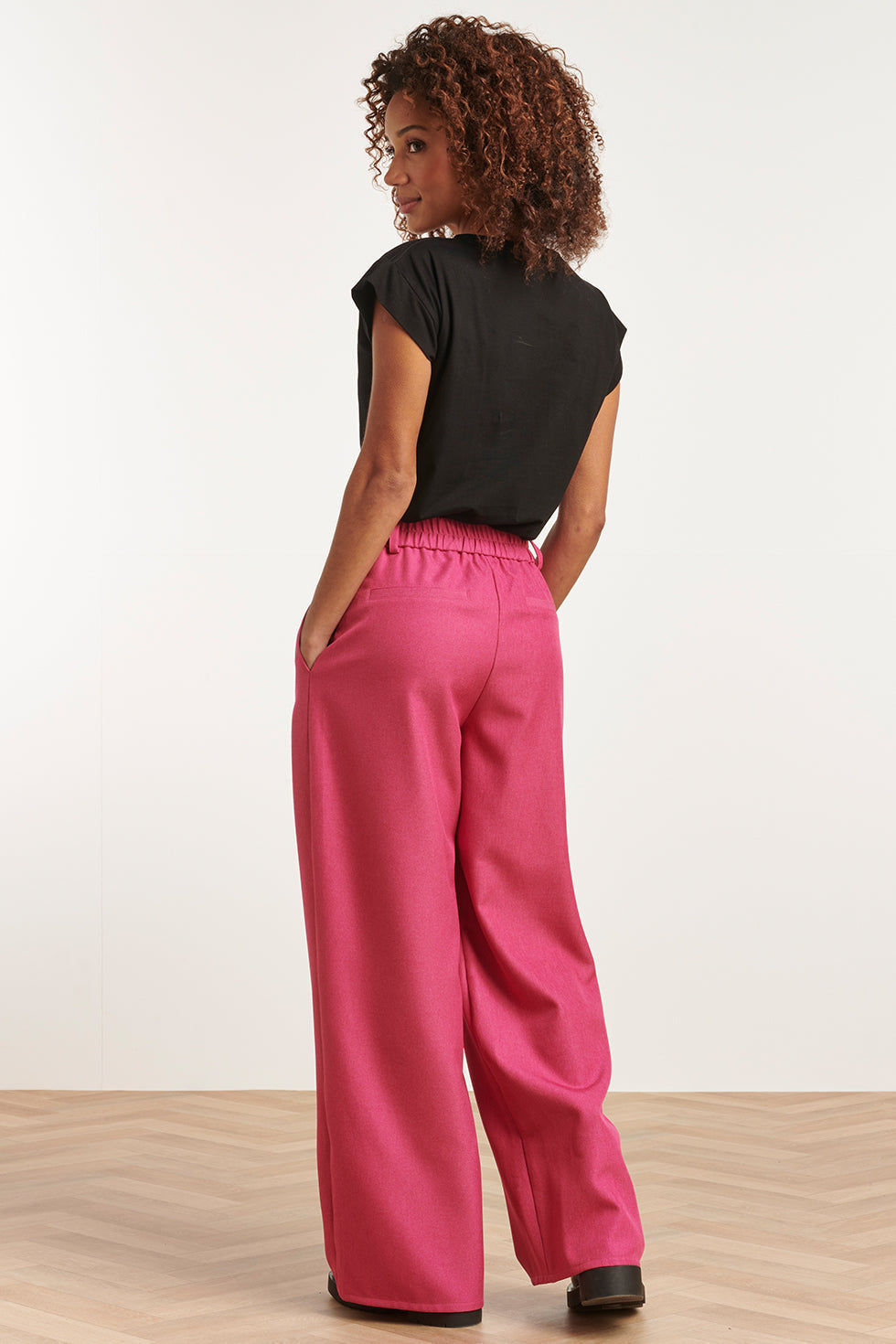 23574 Stijlvolle Wijde Broekfel Fuchsia | Pink