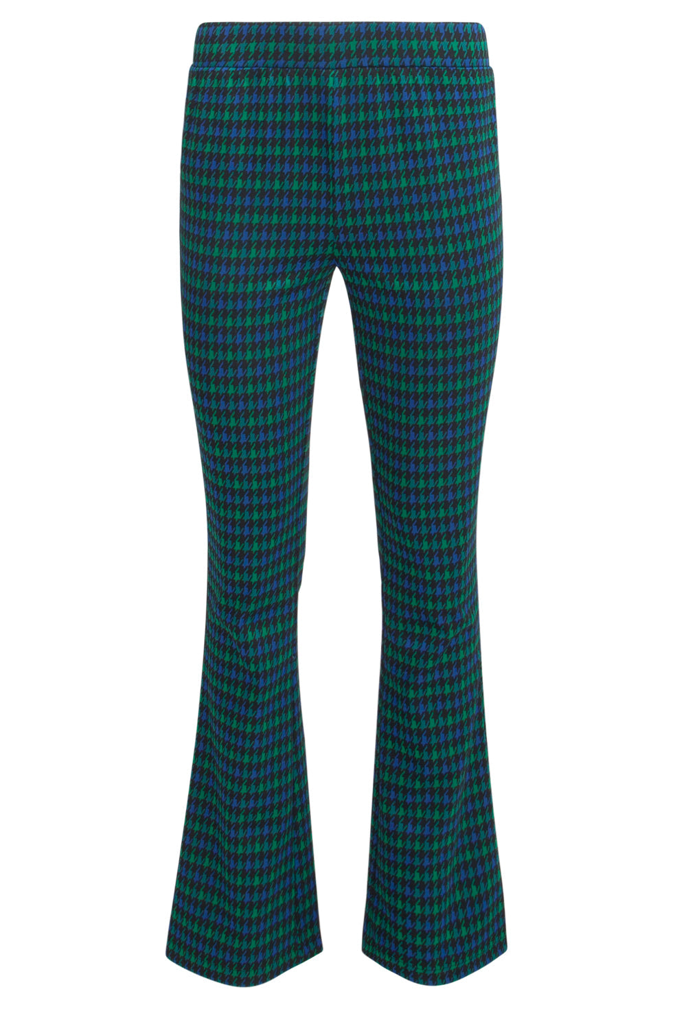 23578 Stijlvolle Flared Geruite Broek | Muticolour