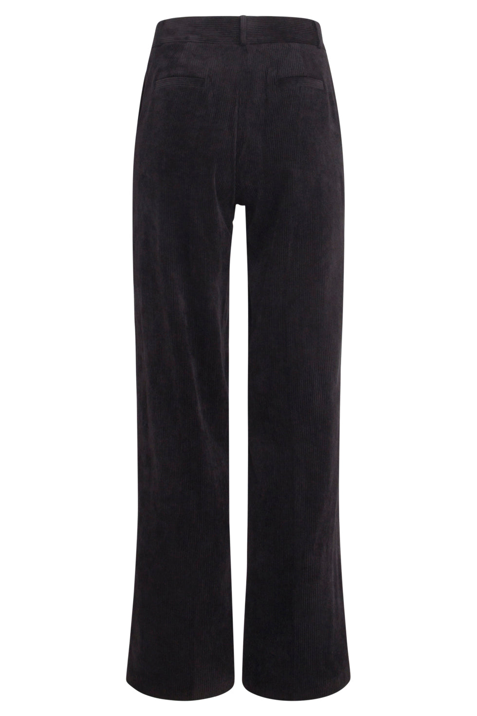 23581 Trendy Wijde Corduroy Broek | Black
