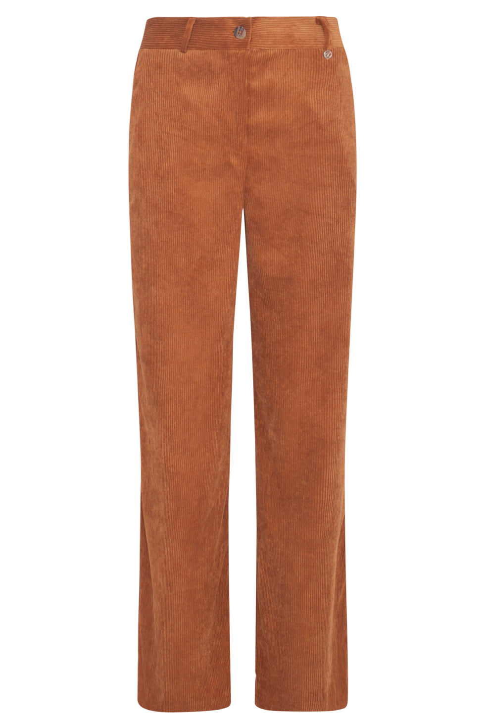 23581 Trendy Wijde Corduroy Broek | Brown