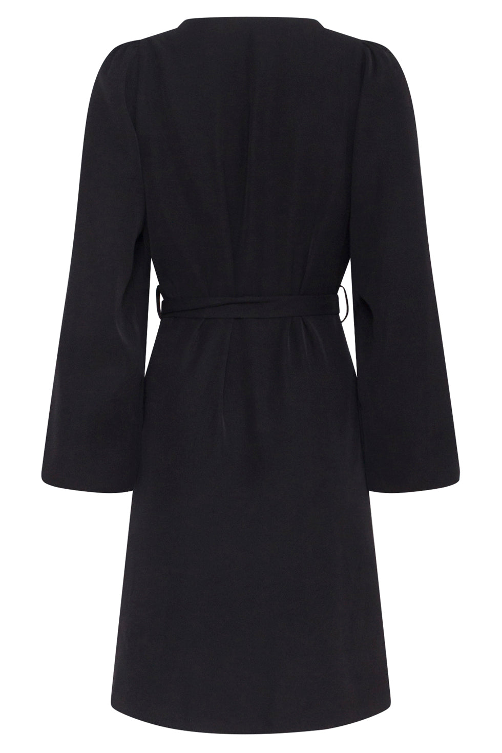 23587 Elegante E V-Hals Jurk Met Ballonmouwen | Black