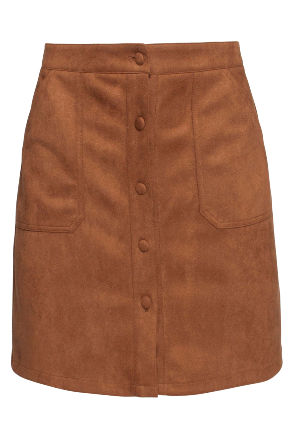 23590 E Suède Look Knoop Rok | Brown