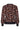 23598 Animal Print Gebreide Top Met Pofmouwen | Black - Brown