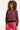 23598 Animal Print Gebreide Top Met Pofmouwen | Black - Fuchsia