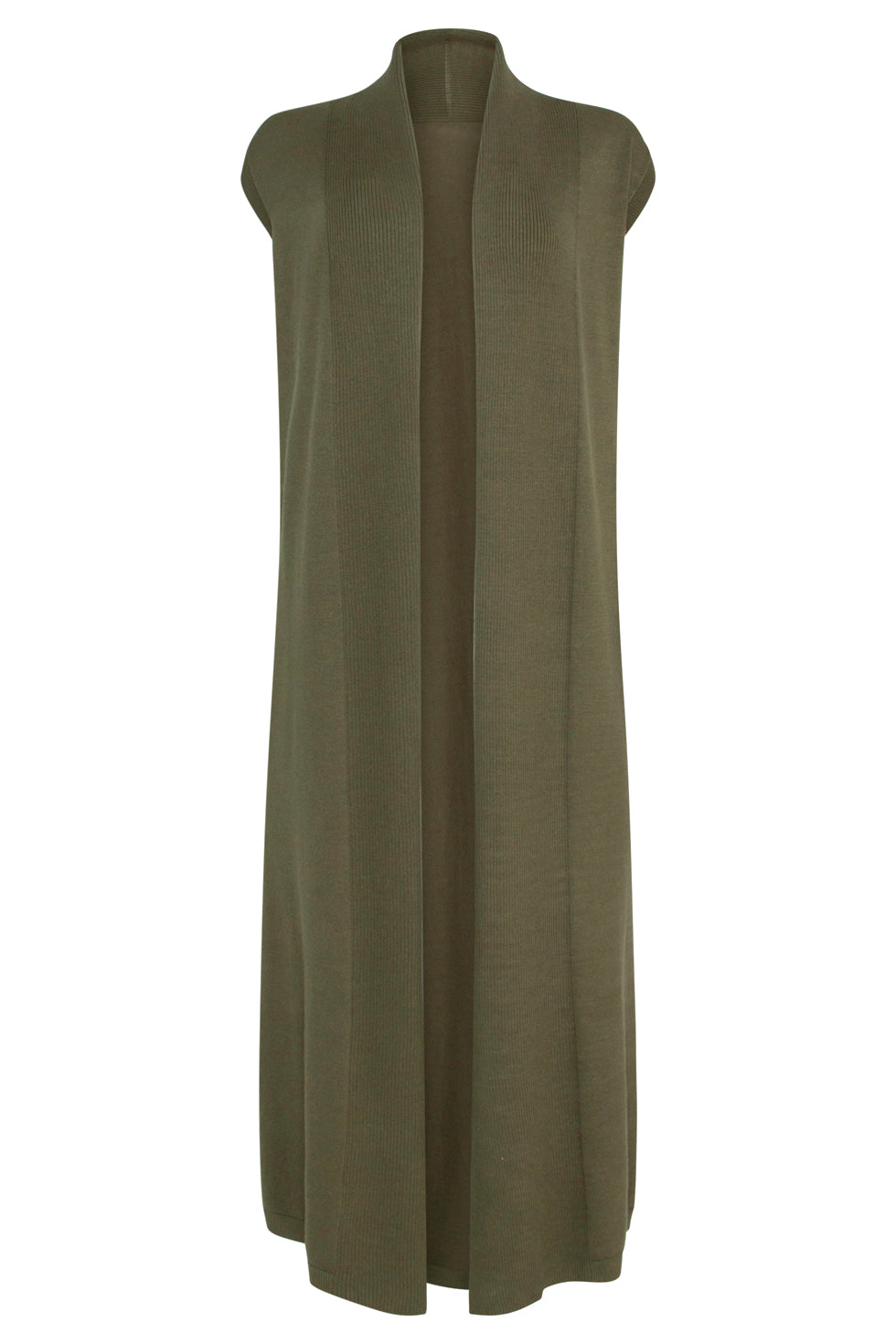 23601 Stijlvolle Mouwloze CardiganArmy Green | Army