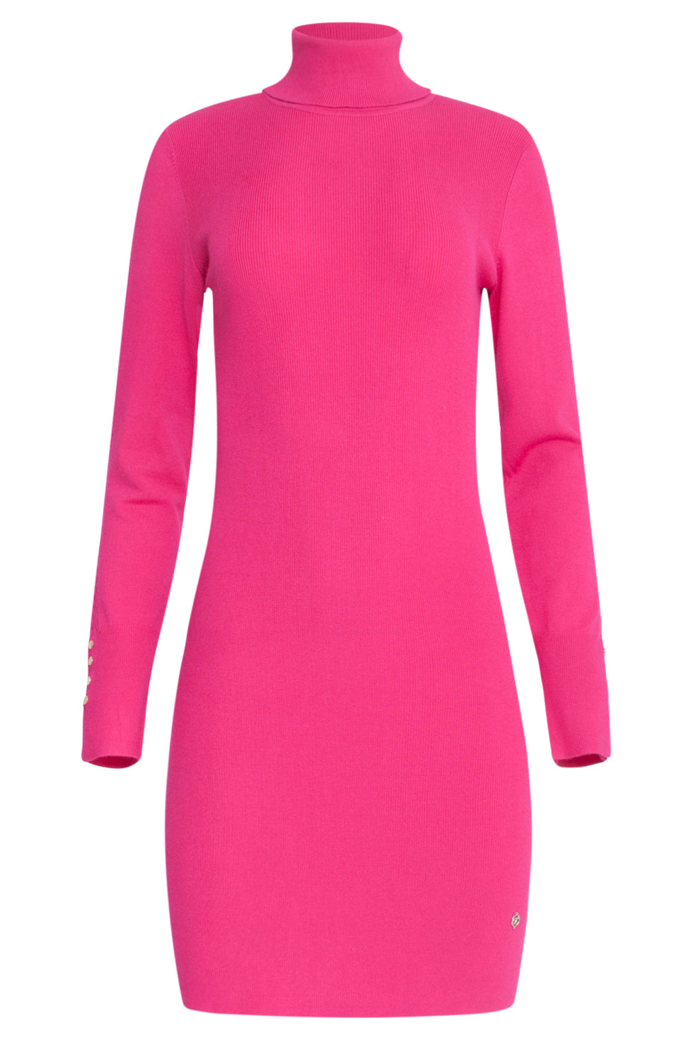 23602 Stijlvolle Aansluitende Coltrui Jurkfel | Fuchsia