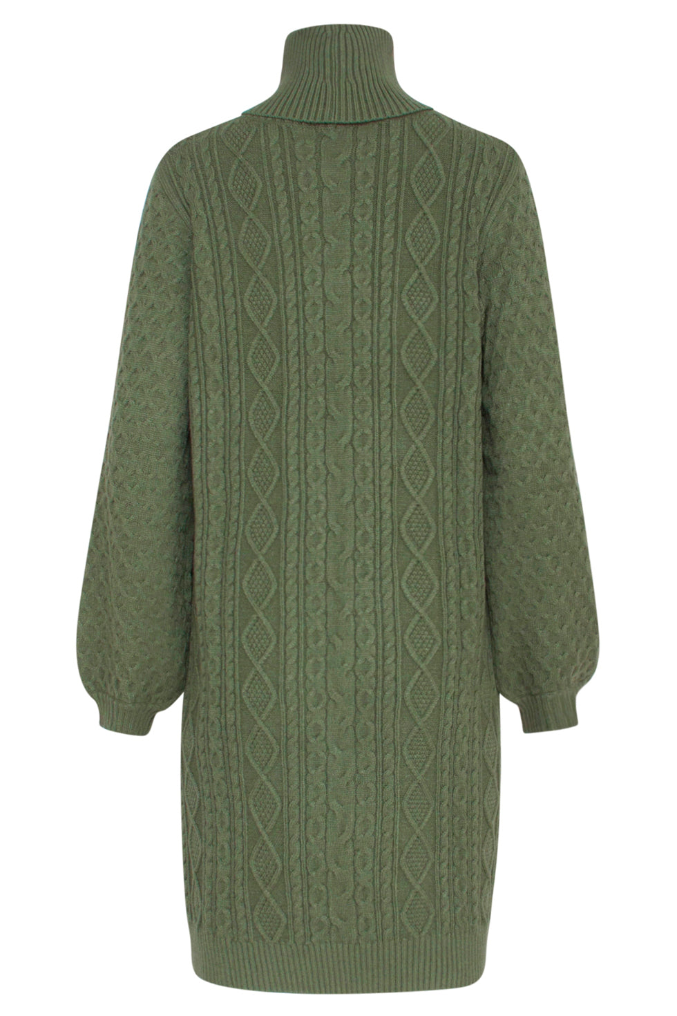 23603 Oversized Coltrui Jurk Met Pofmouwenarmy Green | Light Army