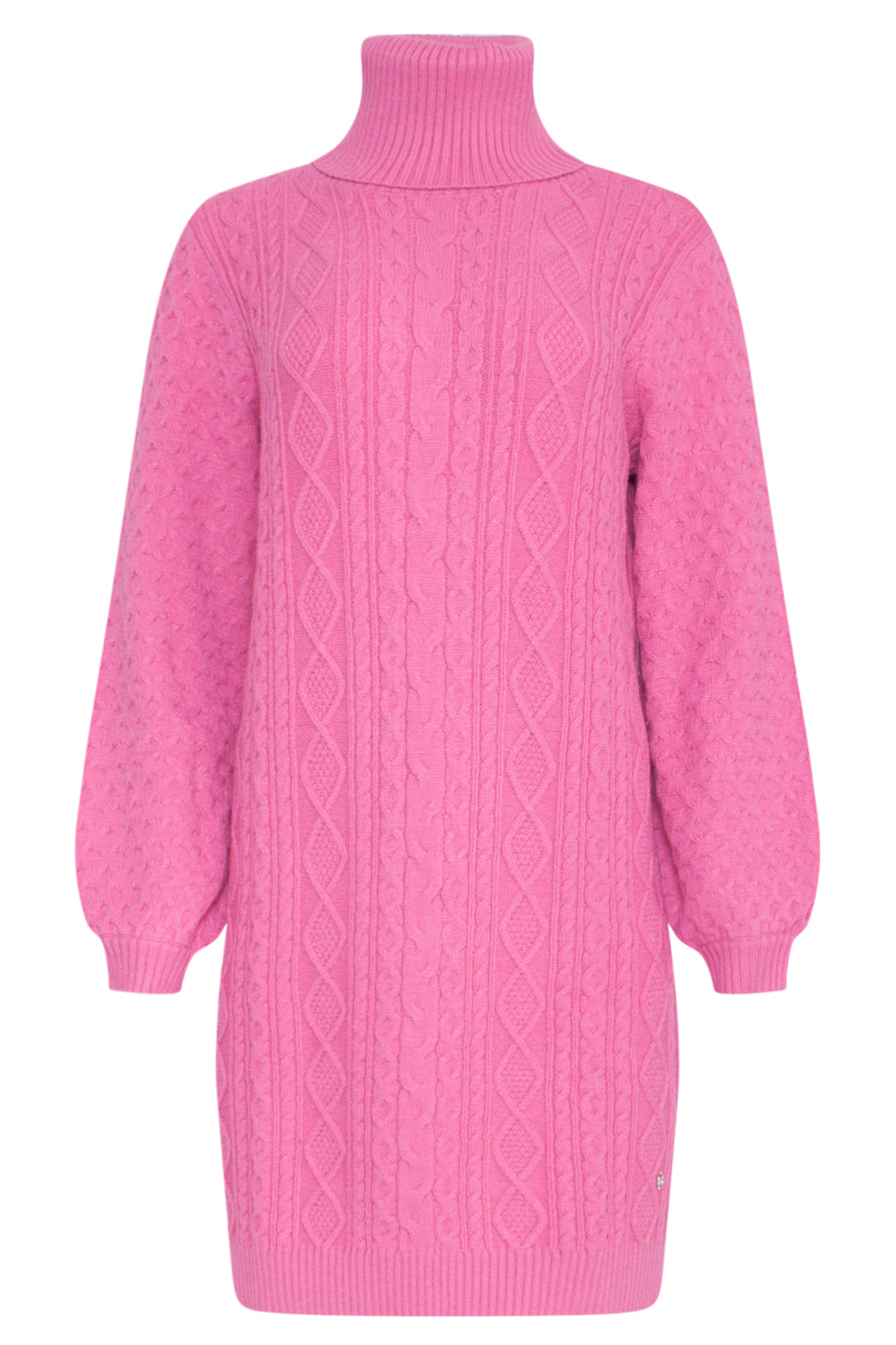 23603 Oversized Coltrui Jurk Met PofmouwenFel | Pink