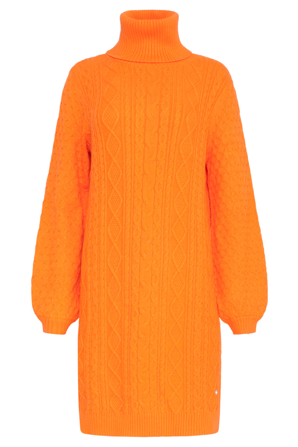 23603 Oversized Coltrui Jurk Met Pofmouwengedurfd | Orange