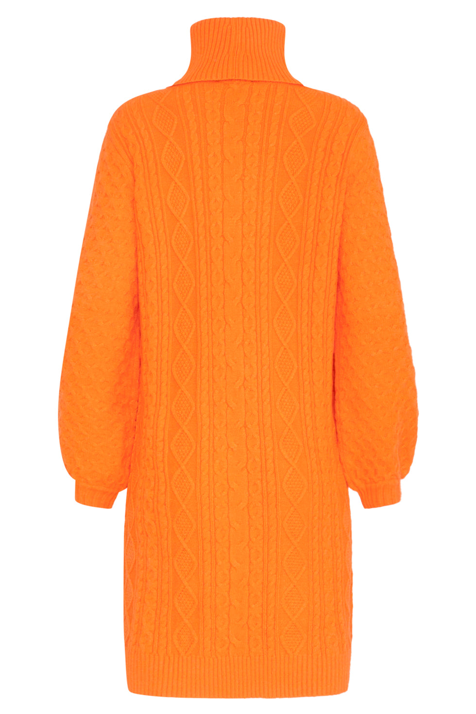 23603 Oversized Coltrui Jurk Met Pofmouwengedurfd | Orange