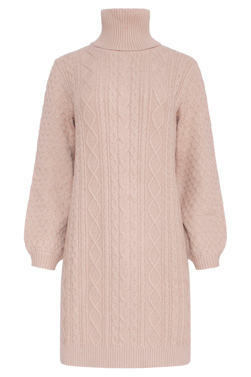 23603 Oversized Coltrui Jurk Met PofmouwenZacht | Sand