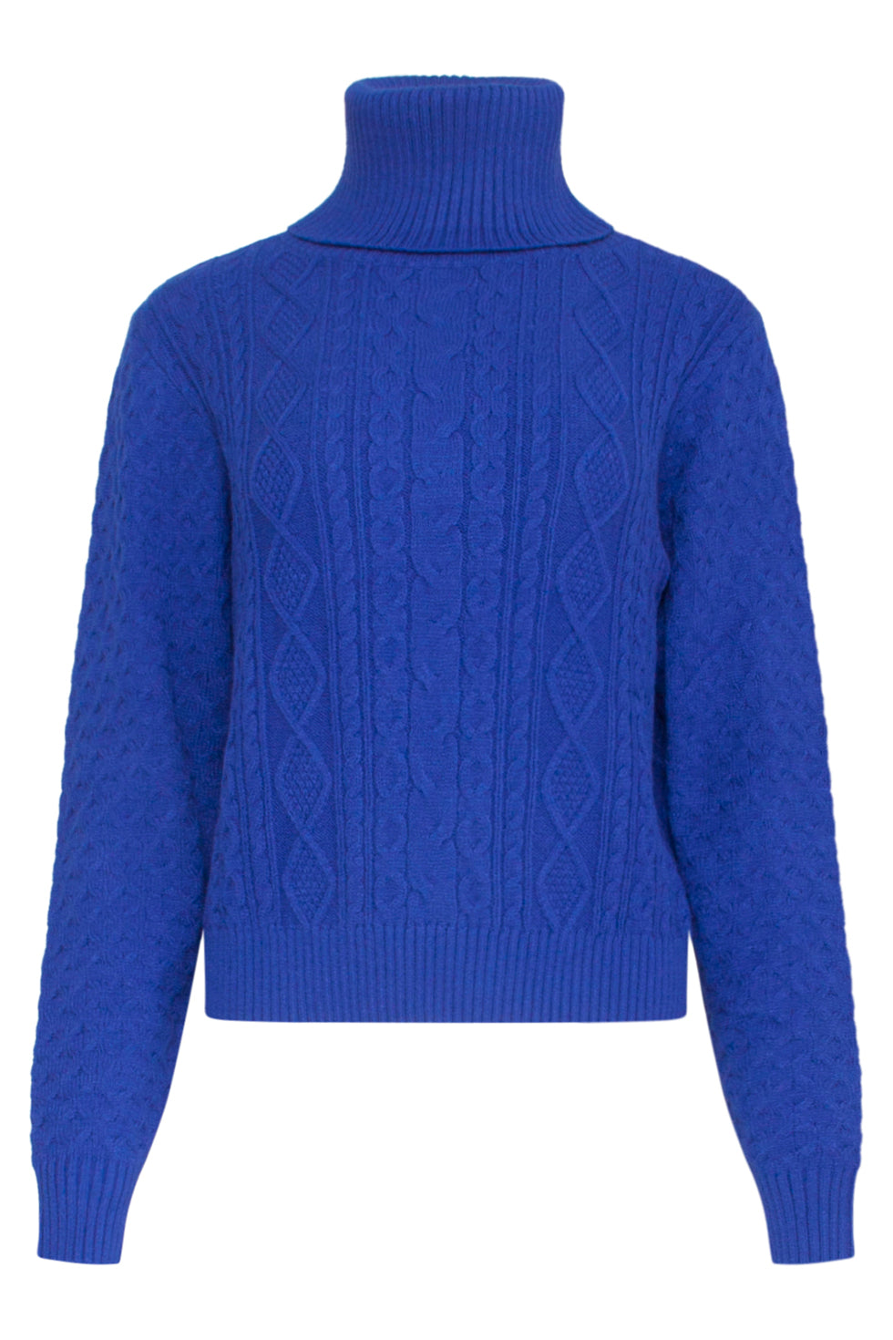 23604 Getextureerde Gebreide Coltrui | Cobalt