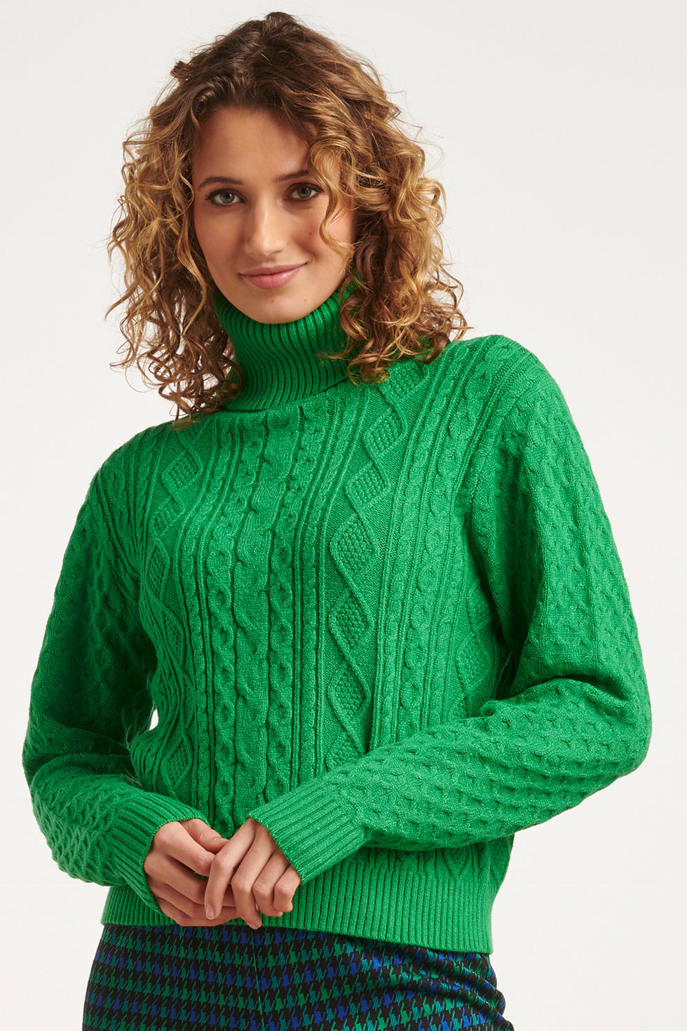 23604 Getextureerde Gebreide Coltrui | Green