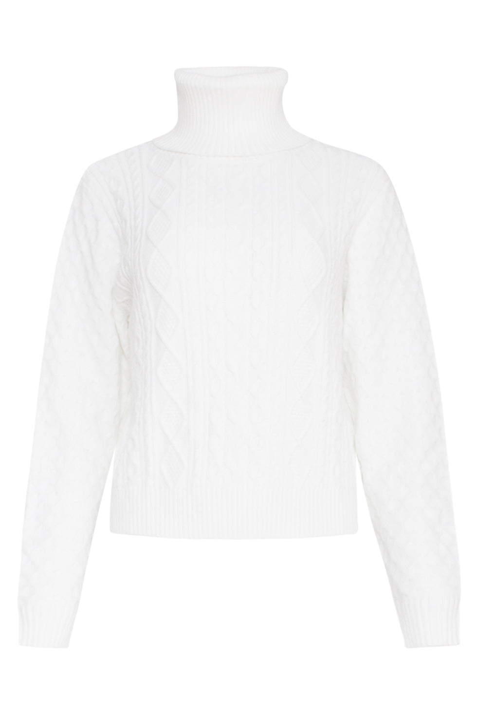 23604 Getextureerde Gebreide Coltrui | Off White