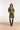 23605 Zachte V-Hals Gebreide Jurk | Army