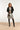 23608 Open Dikke Rib Gebreide Cardigan | Black
