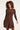 23614 Warm e FitFlared Gebreide Korte Jurk | Brown