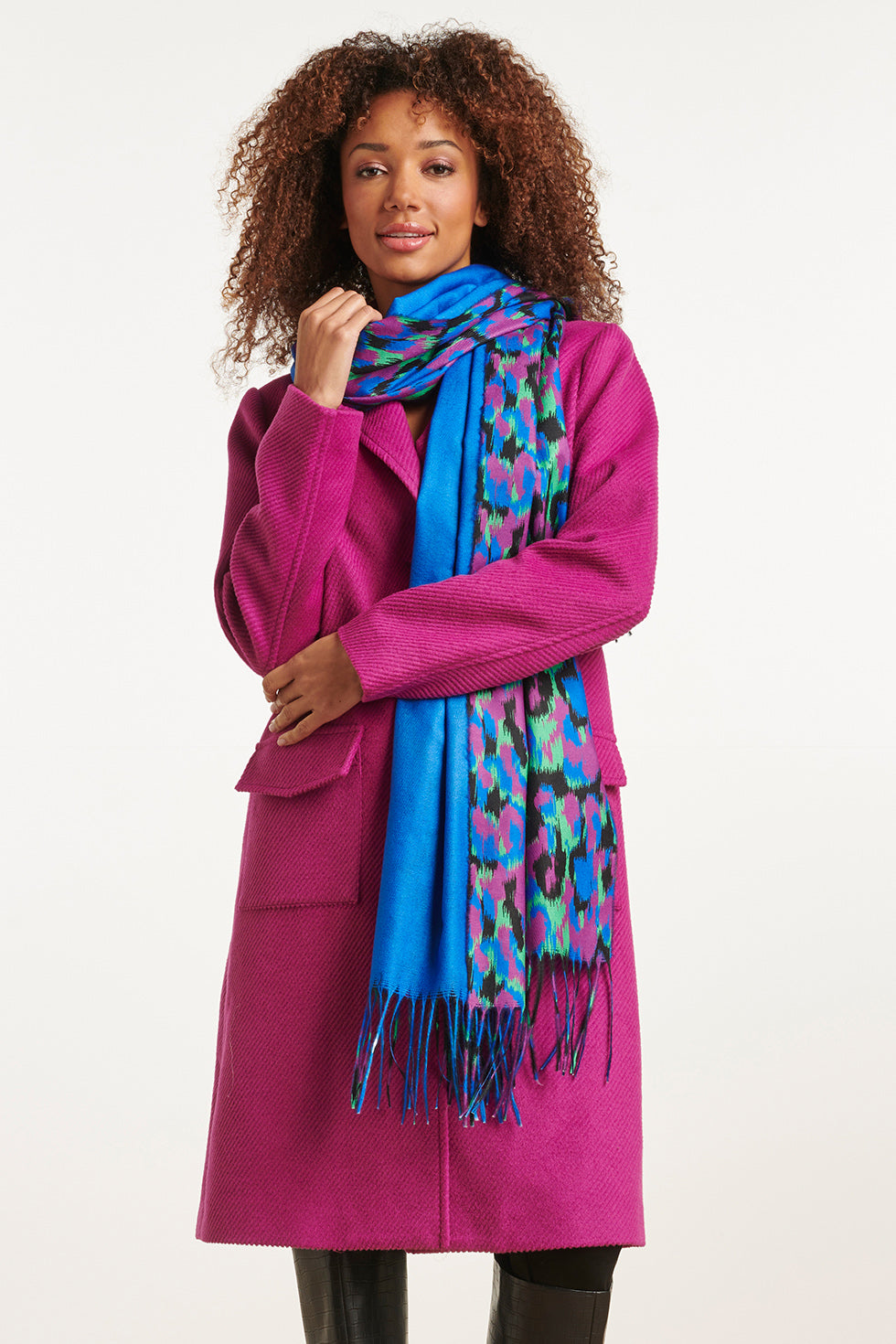 23618 Paars Getailleerd Lang Damesjas | Purple
