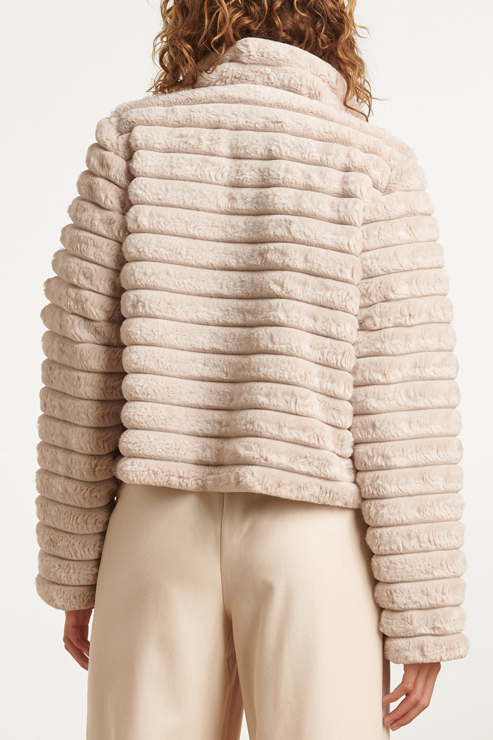 23620 Vest Rib Gebreid Beige Lois | Sand