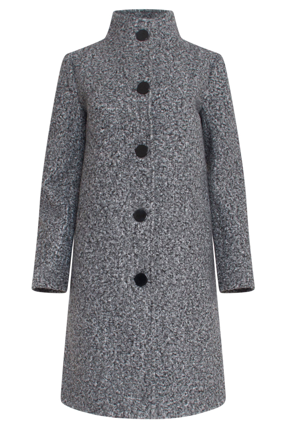 23624 Melange Teddy Damesjas | Black White