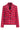 23626 Kort Damesjas Met Pied-De-Poule Print | Red - Muticolour