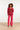 23626 Kort Damesjas Met Pied-De-Poule Print | Red - Muticolour