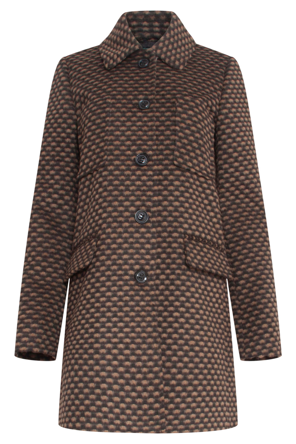 23631 Damesjas Gevlek Print | Black - Brown