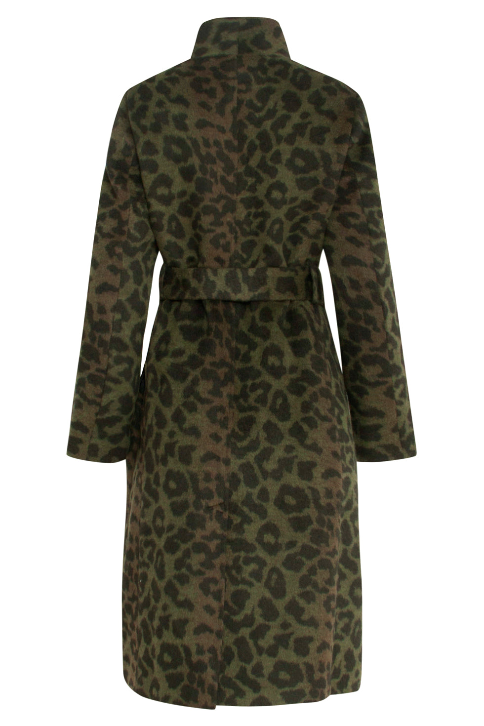 23634 DamesjasArmy Green Met Animal Print | Army - Black