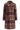 23636 Damesjas Met Evleugje Checkered Print | Brown - Muticolour