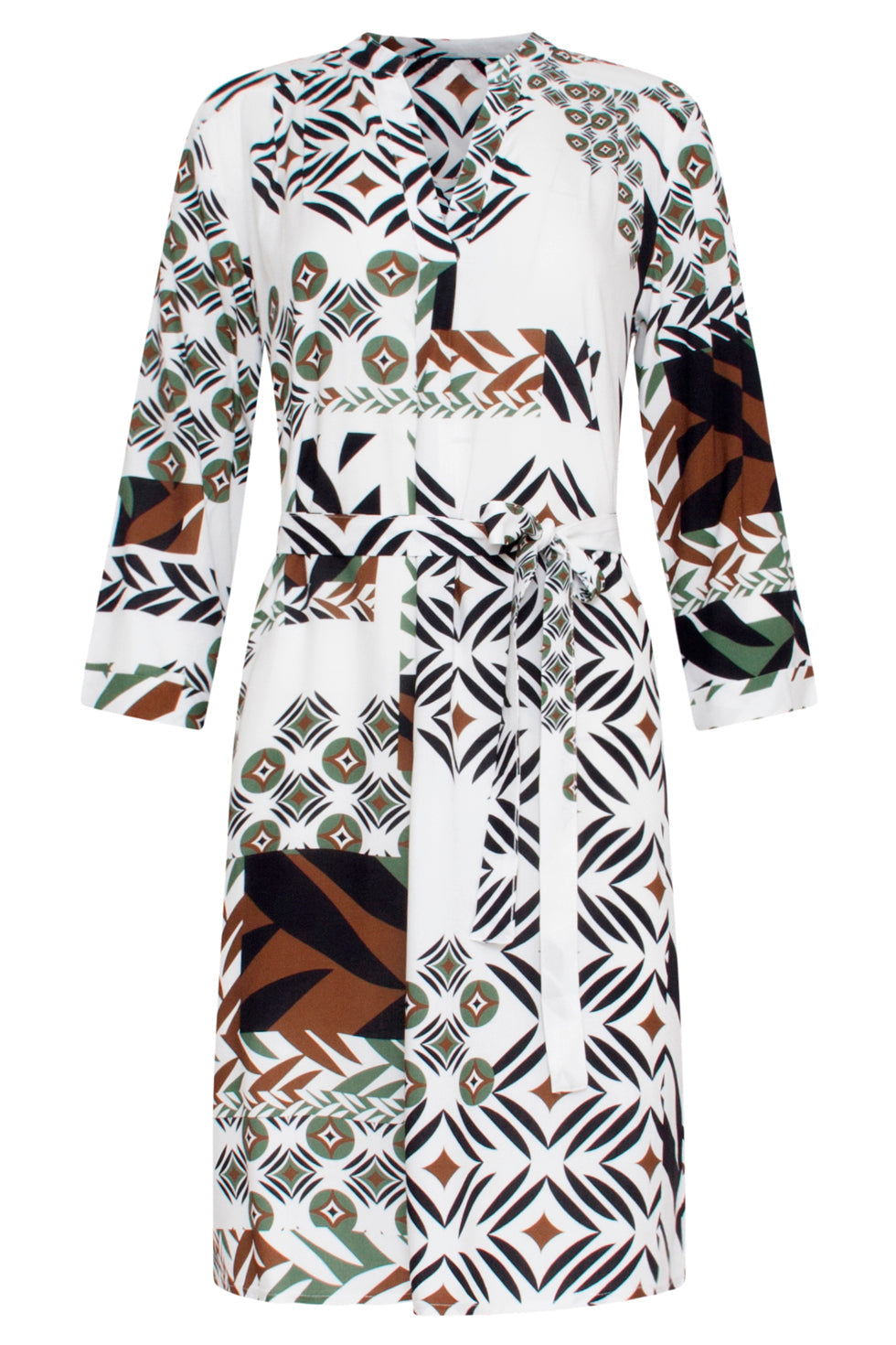 23648 Dames Jurk Met MixMatch Geometrische Print | Muticolour