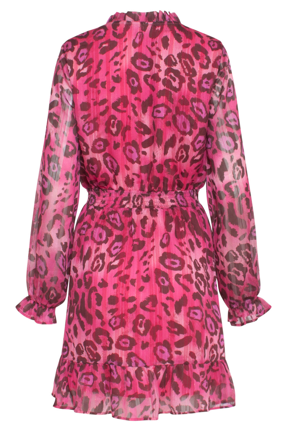 23716-445-999 V-Hals Jurk Met Dierenprintfuchsia | Pink-Black