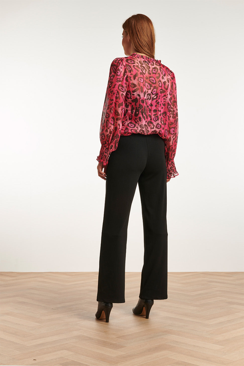23717-445-999 V-Hals Top Met Dierenprintfuchsia | Pink-Black