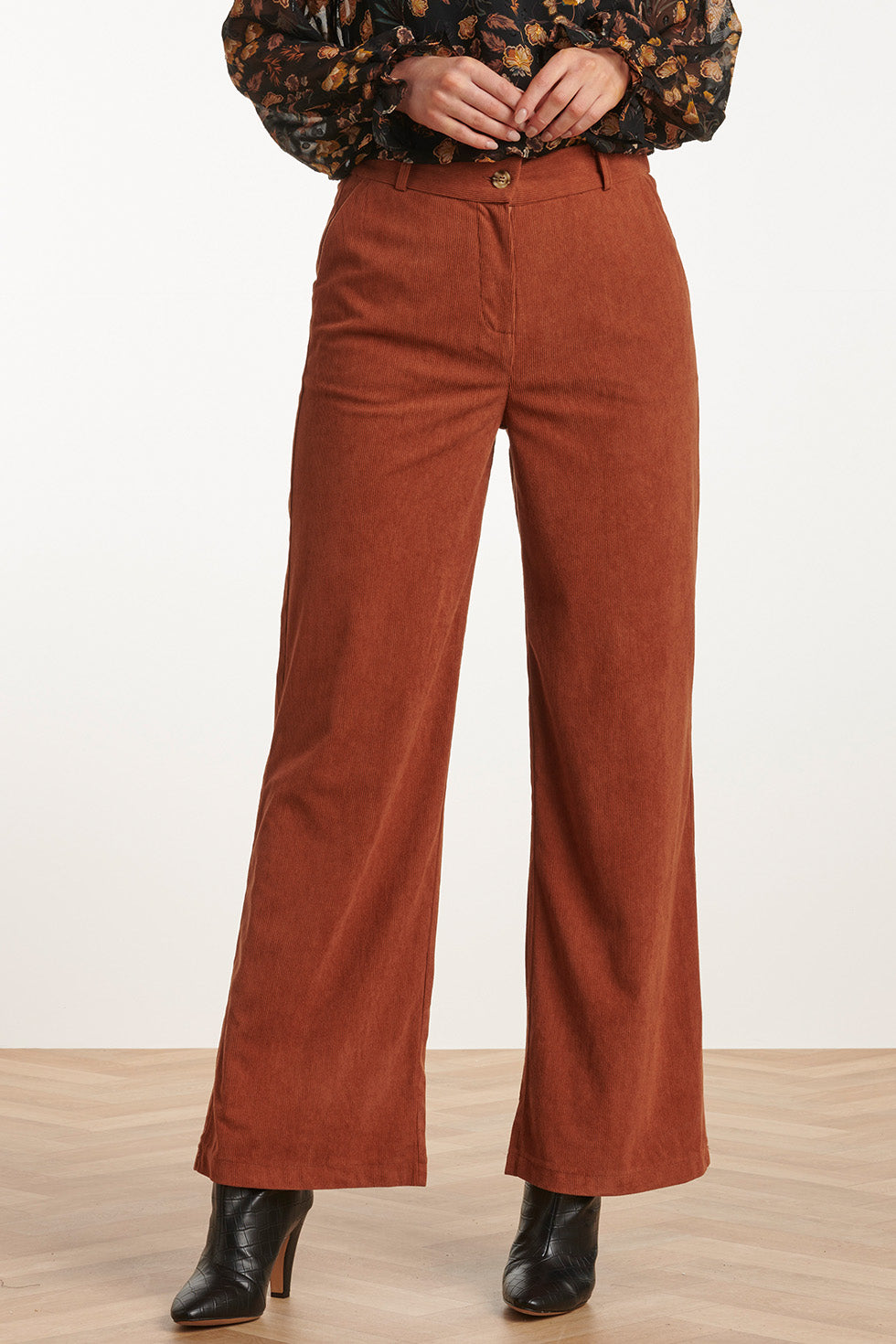 23724-775 Corduroy Broek Van 100% Polyester | Brown