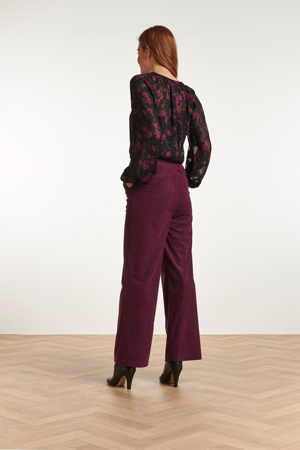 23725-380 Corduroy Broekpaars Van 100% Polyester | Purple