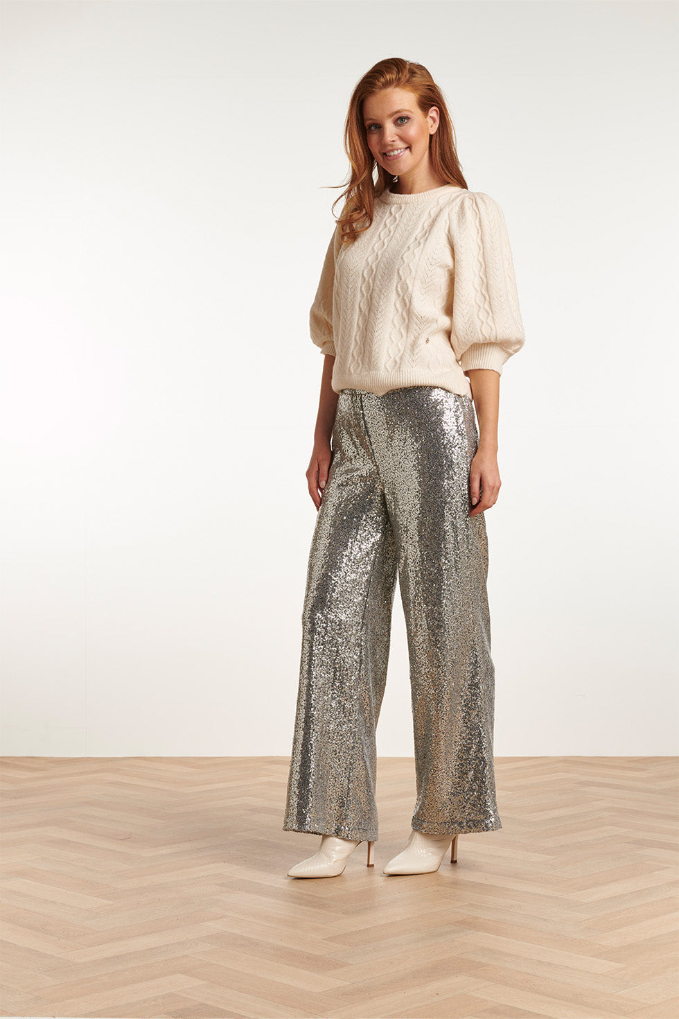 23737-020 En Glitterbroek Voor Dames | Silver