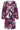 23741-380-998 Multi E Bloemenprint V-Hals Jurk Voor Dames | Purple - Muticolour