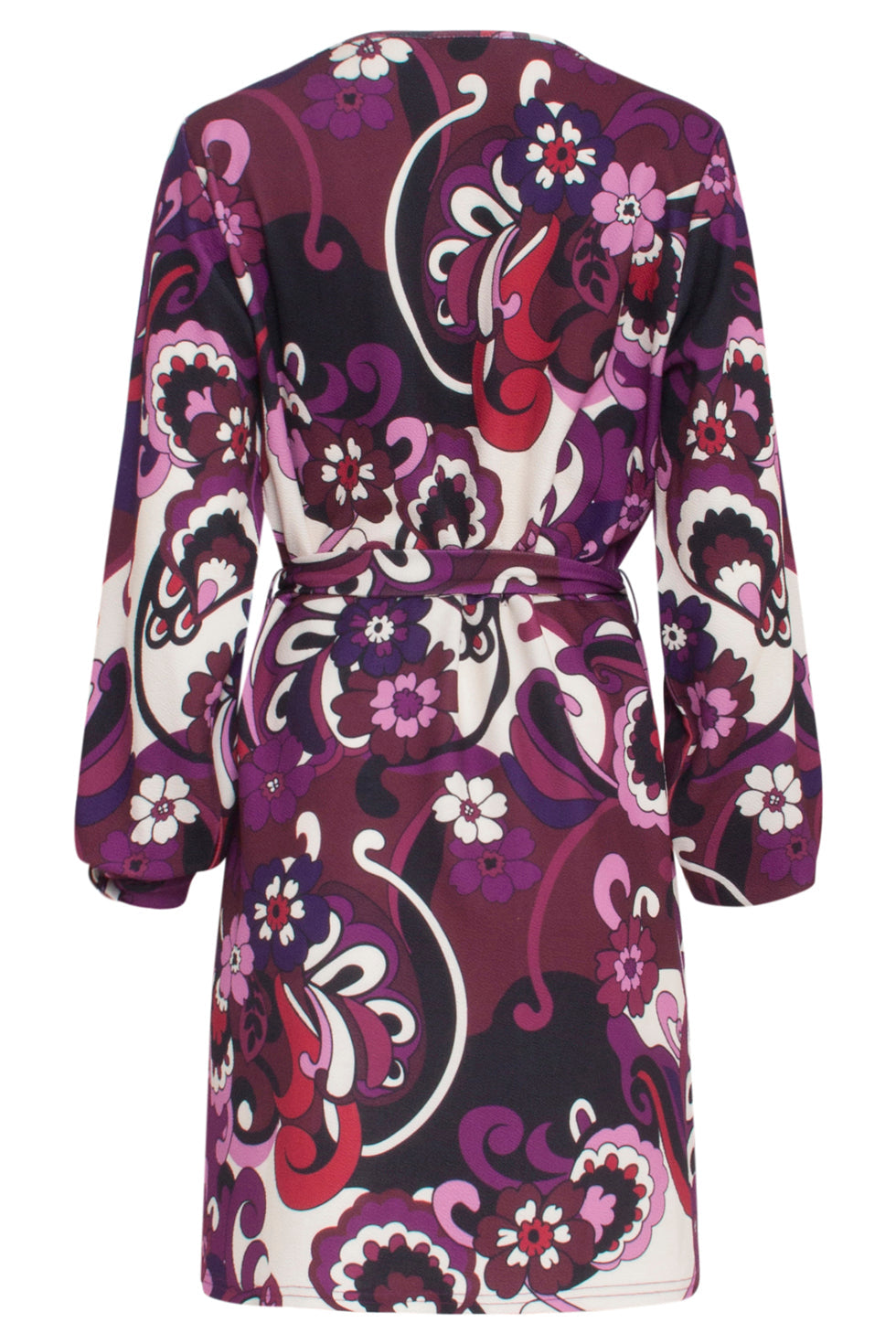 23741-380-998 Multi e Bloemenprint V-Hals Jurk Voor Dames | Purple - Muticolour