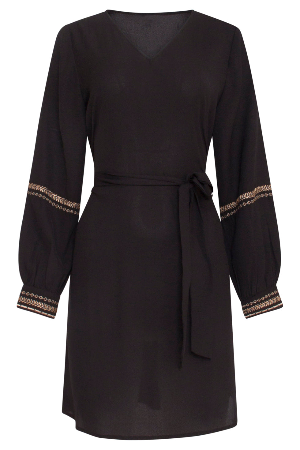 23759-999-025 e V-Hals Jurk Voor Dames | Black - Gold