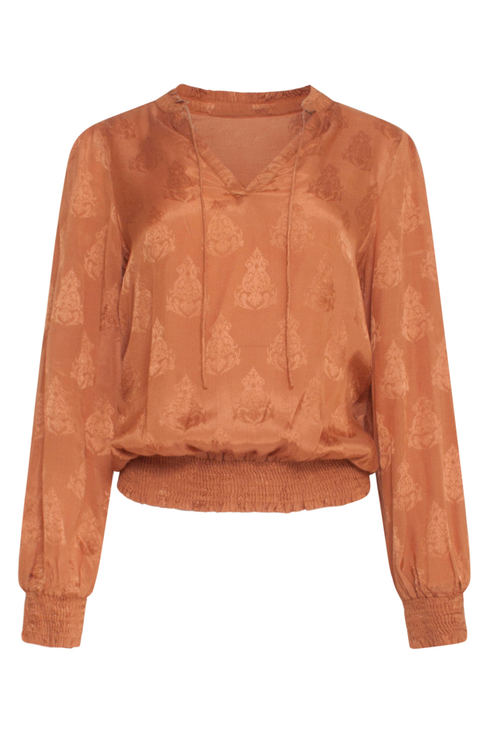 23761-240 Mosterd V-Hals Top Voor Dames | Mustard