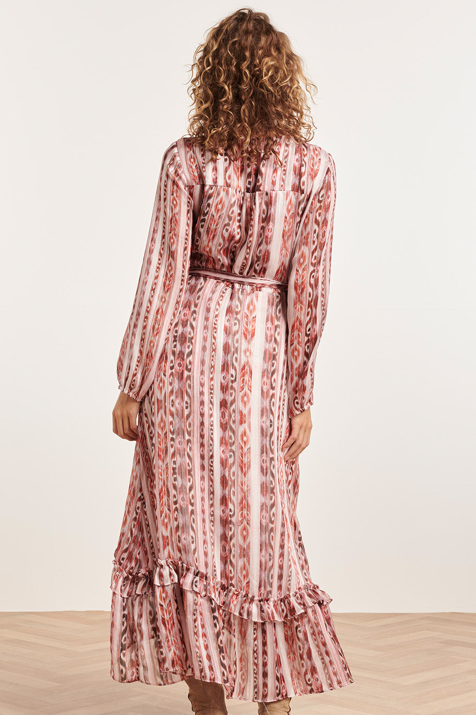 23824 Multi Tribaal Print V-Hals Jurk | Muticolour