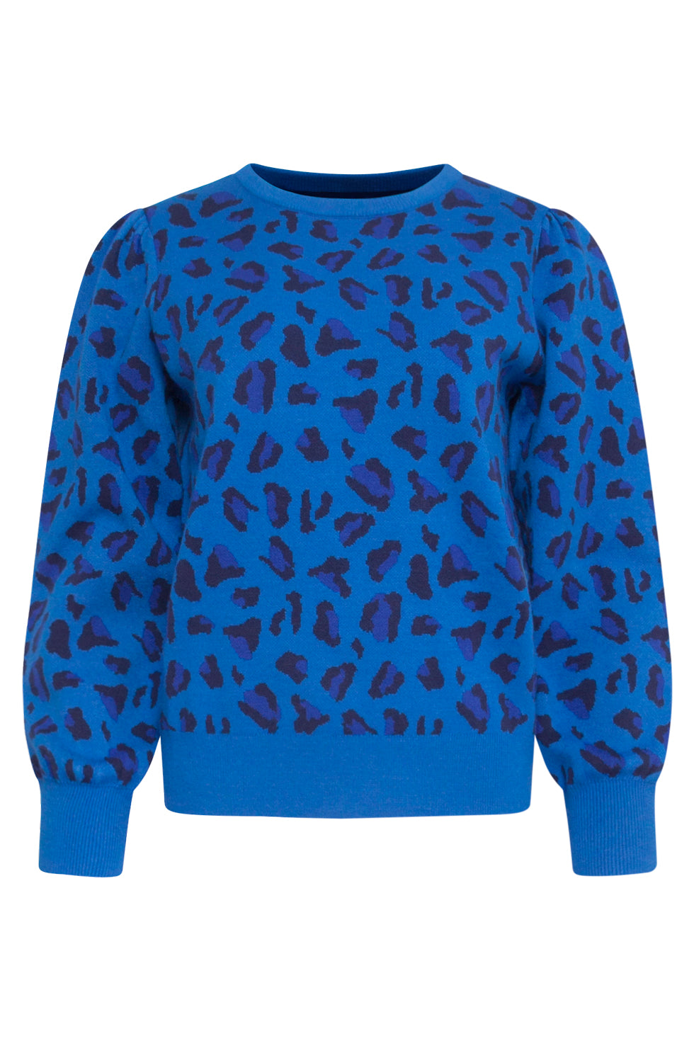23834 Dierenprint TopKobalt Met Ronde Hals | Cobalt
