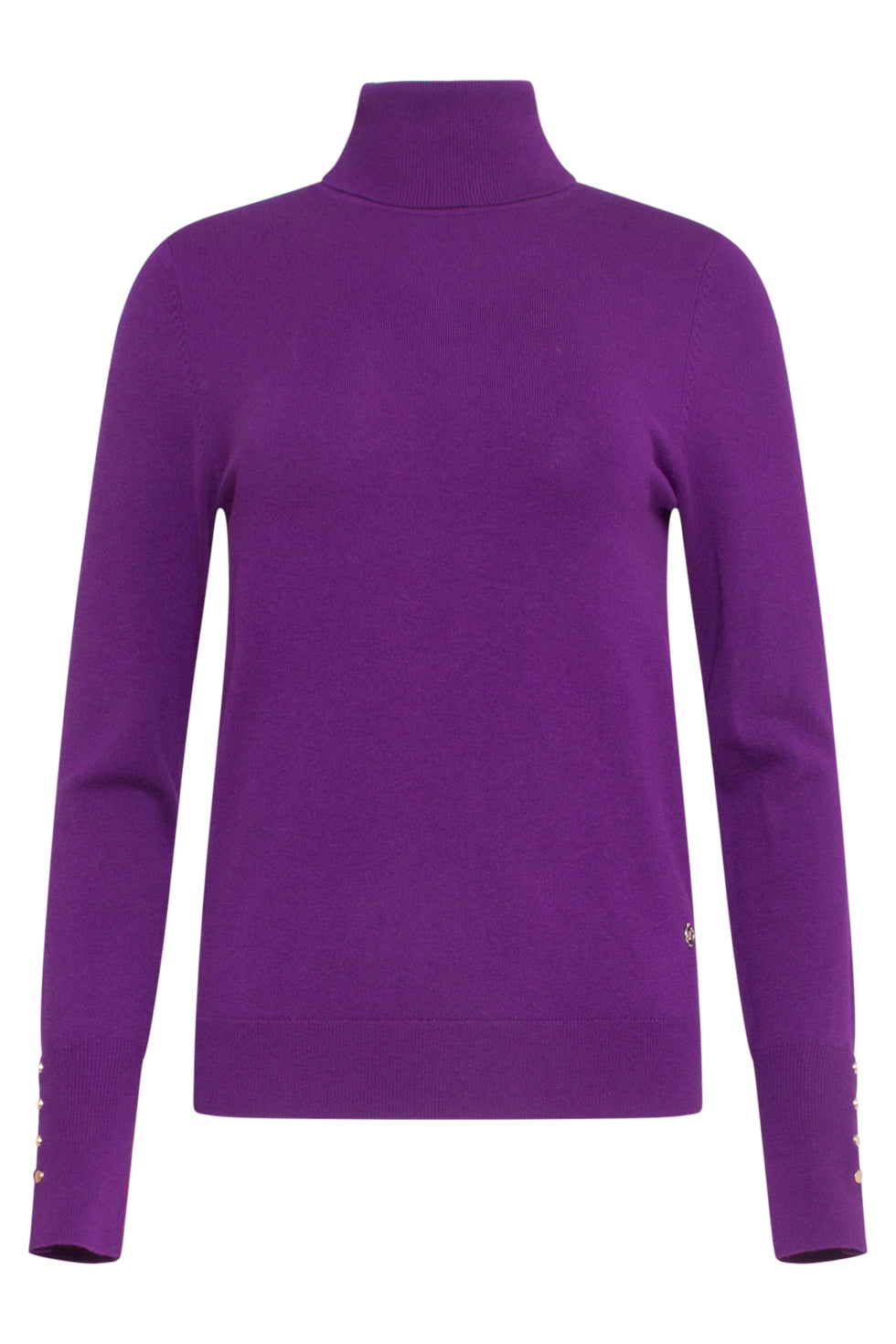 23837 Paarse Turtle Neck Top | Purple