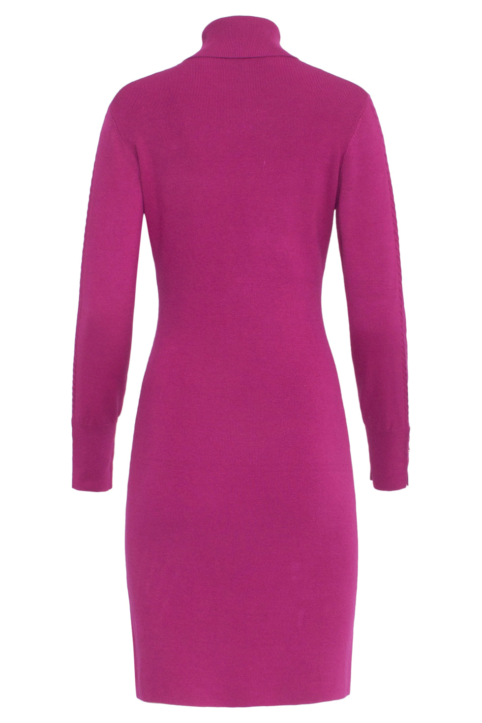23840 Paarse Turtle Neck Jurk | Purple