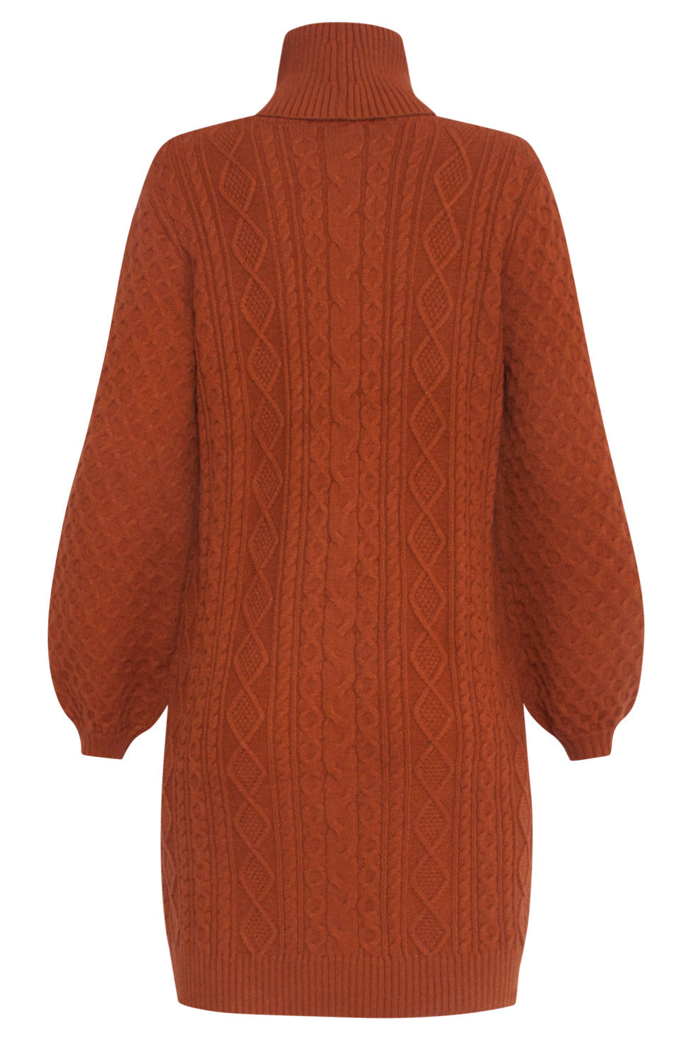 23843 E Turtle Neck Jurk | Brown