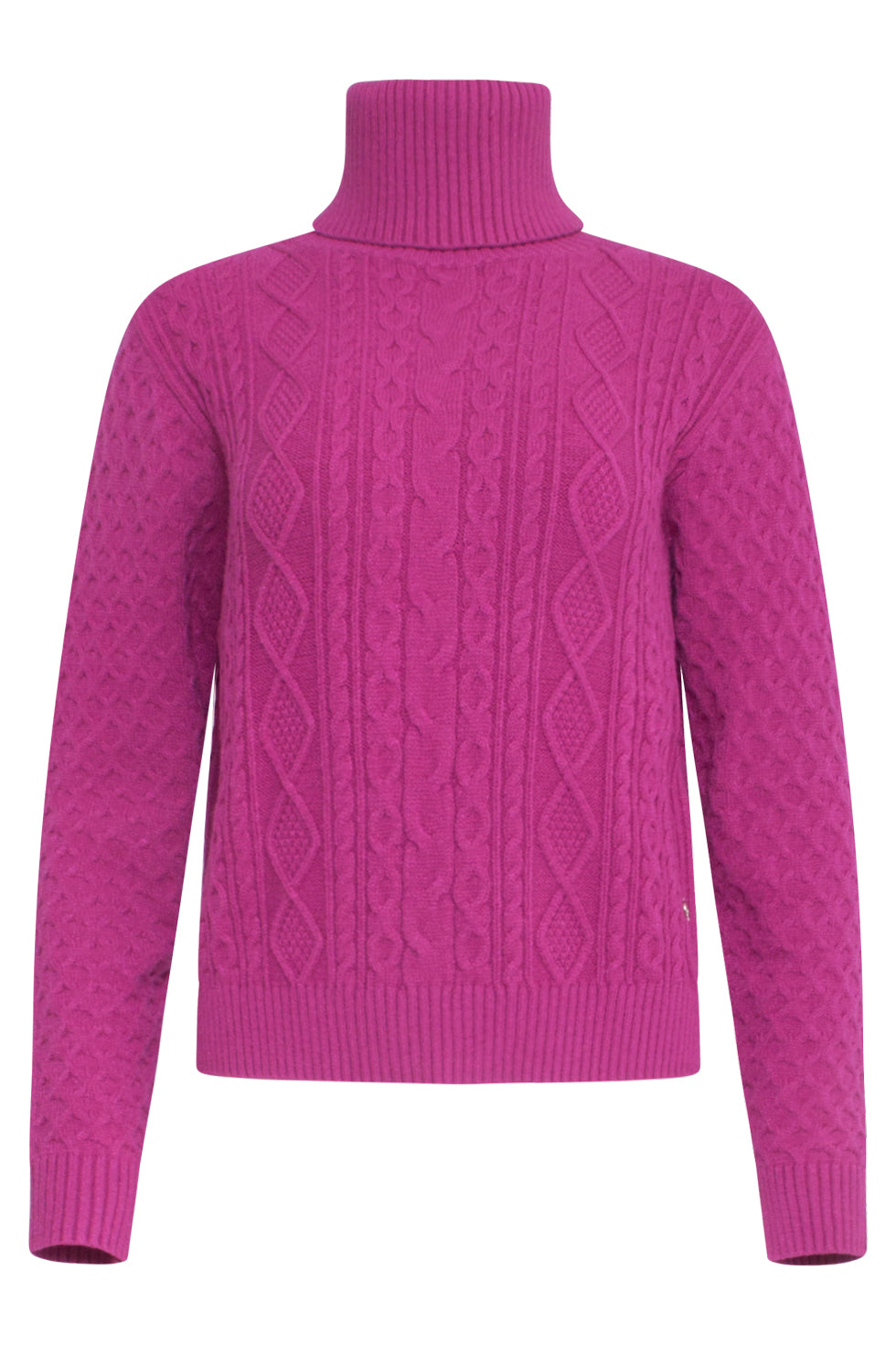 23845 Paarse Turtle Neck Top | Purple