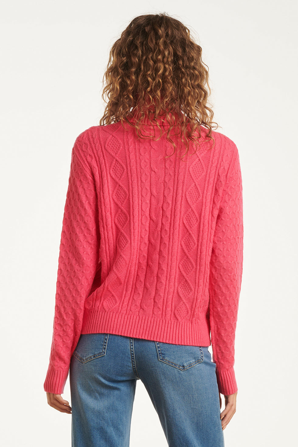 23846 Turtle Neck Top | Fuchsia