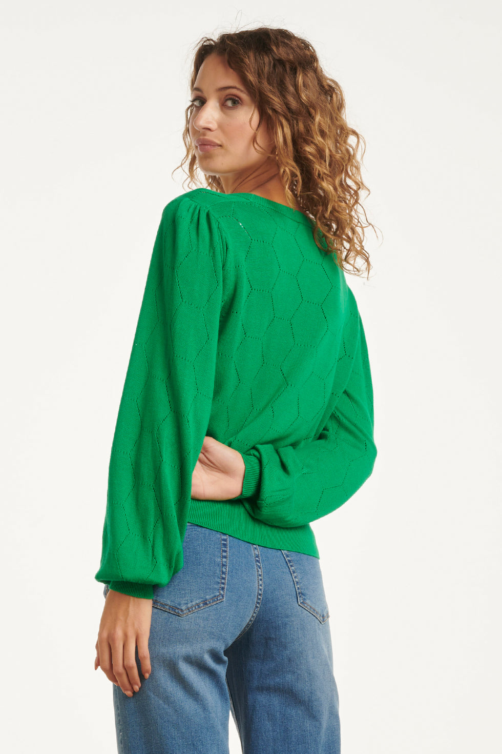 23851 Loose Fit Cardigan | Green