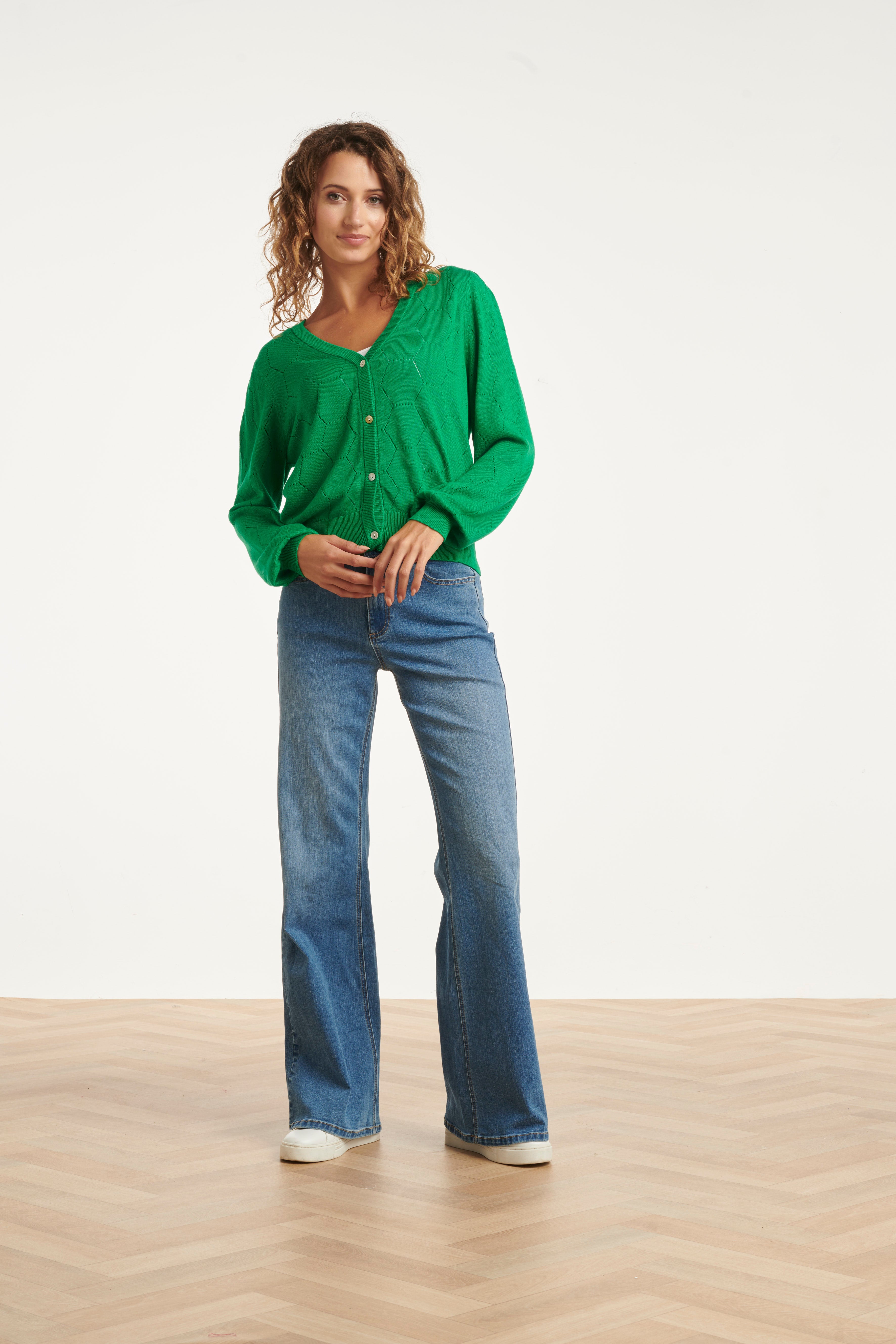 23851 Loose Fit Cardigan | Green